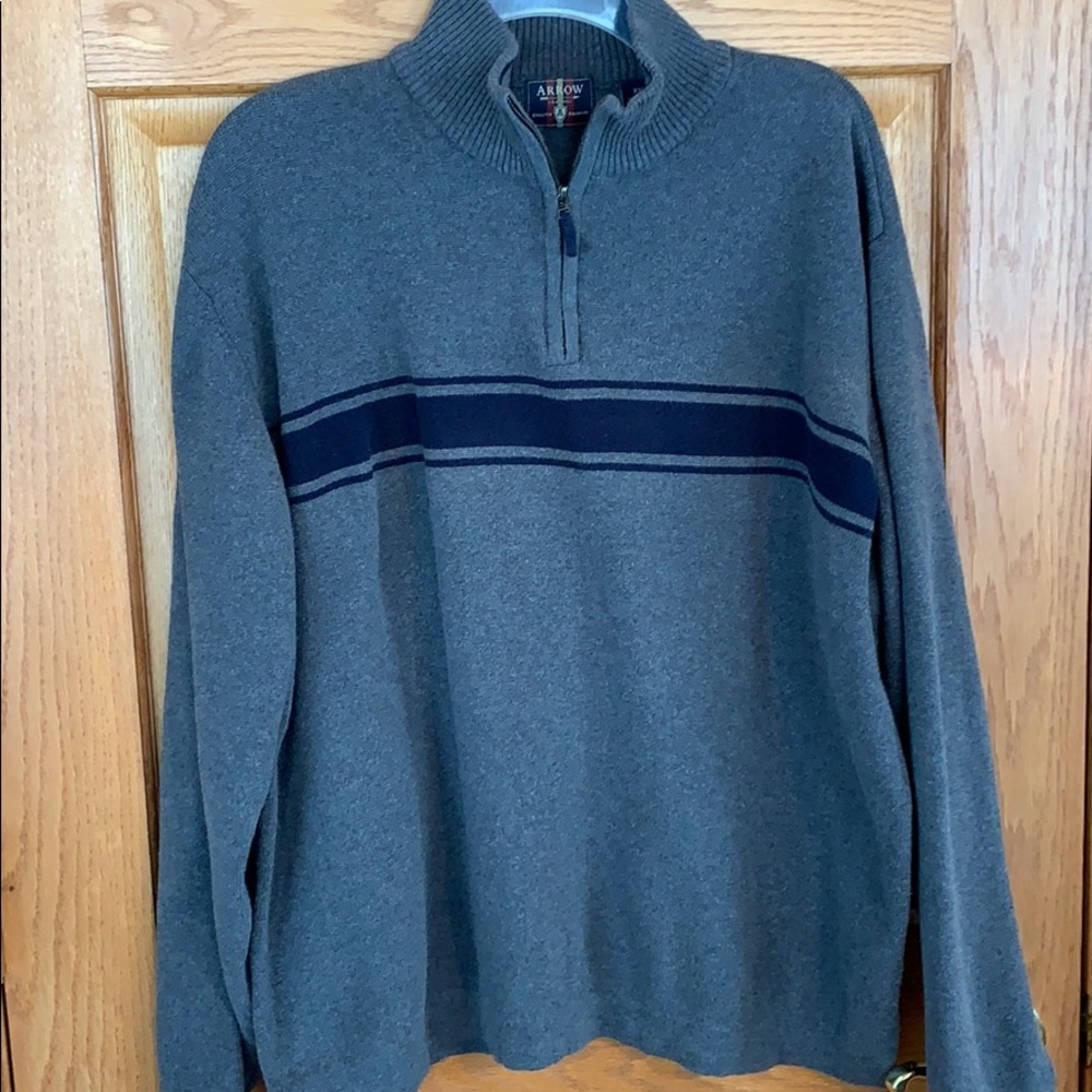 Arrow 1/4 zip charcoal sweater XXL